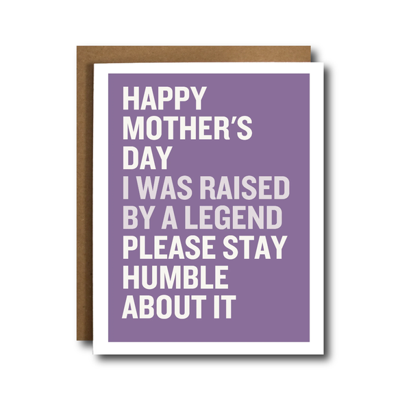 Raised by a Legend Mother's Day Card The Card Bureau Cards - Holiday - Mother's Day