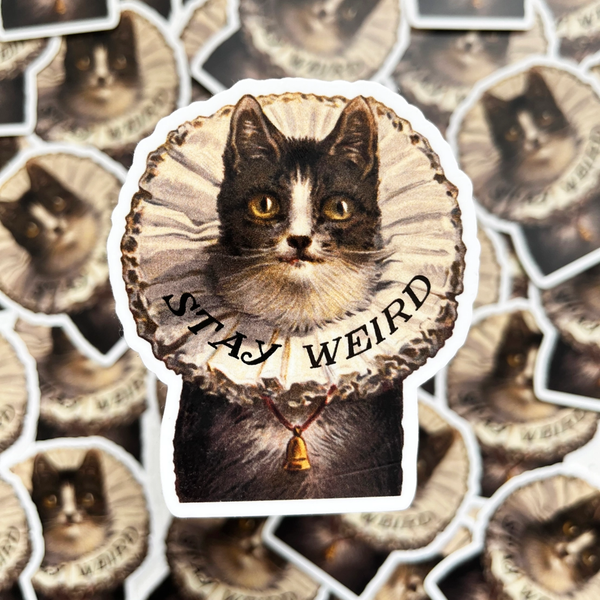 Stay Weird Kitty Sticker The Coin Laundry Impulse - Decorative Stickers