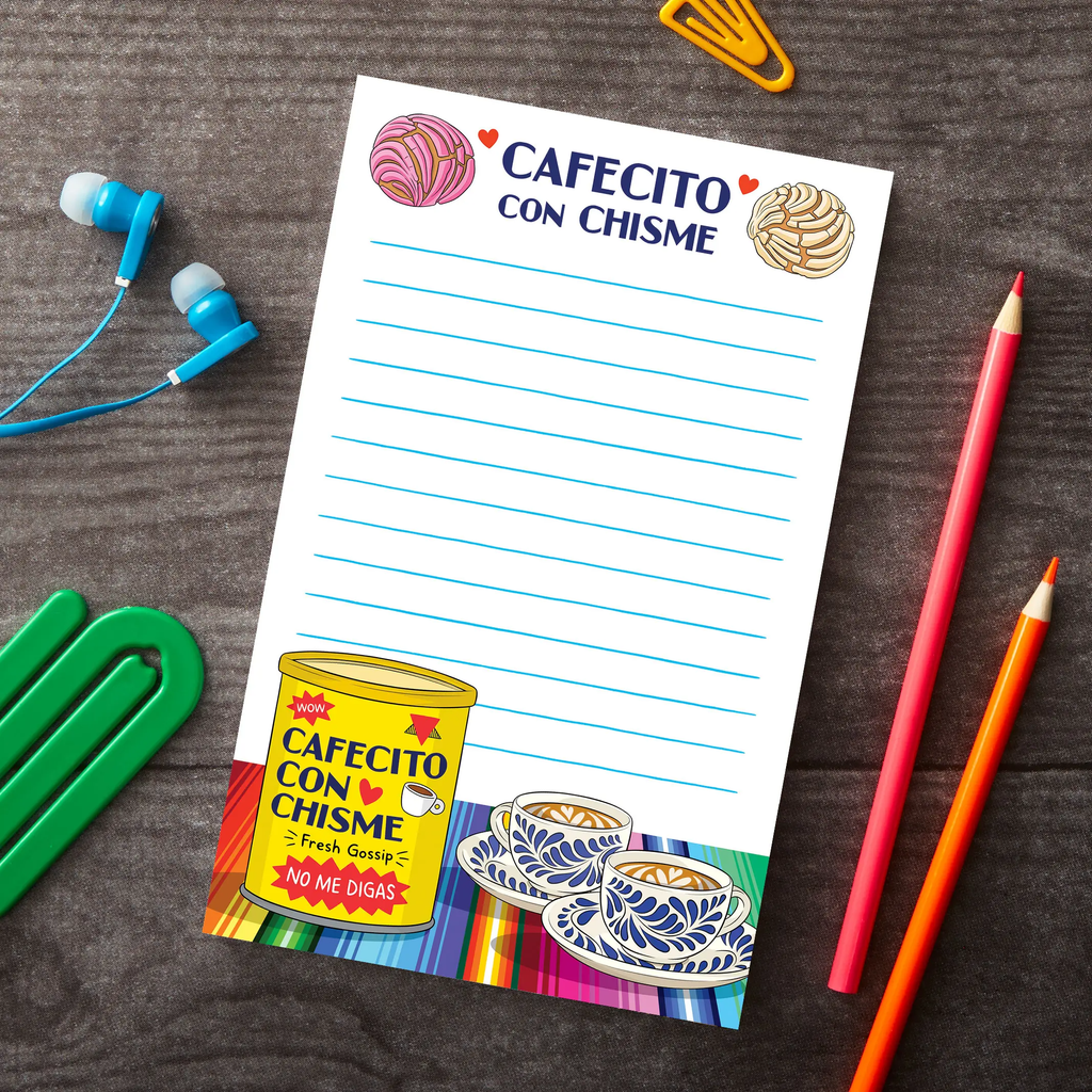Cafecito Con Chisme Notepad The Found Books - Blank Notebooks & Journals - Notepads