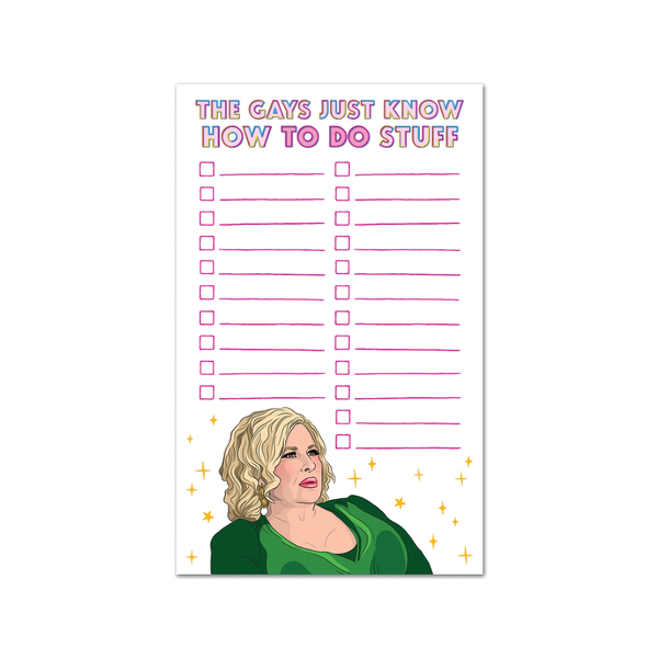 Jennifer Coolidge The Gays To Do Notepad The Found Books - Blank Notebooks & Journals - Notepads