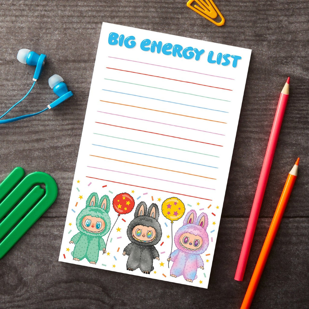 Labubu Big Energy Notepad The Found Books - Blank Notebooks & Journals - Notepads