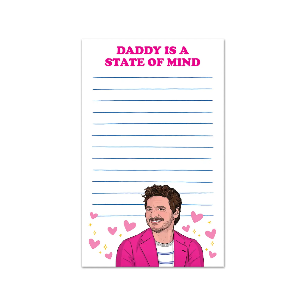 Pedro Pascal Daddy Is A State Of Mind Notepad The Found Books - Blank Notebooks & Journals - Notepads