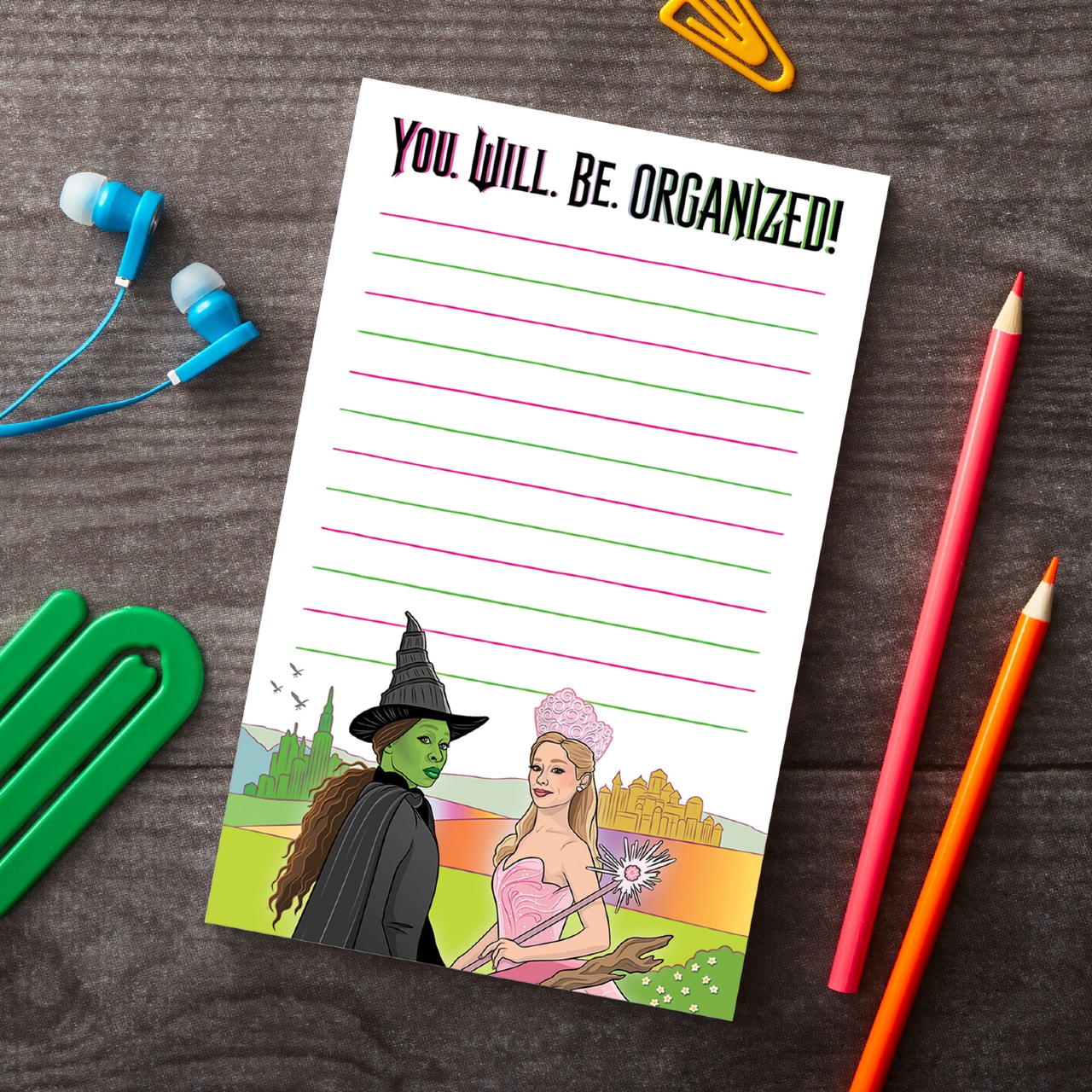 Wicked You Will Be Organized Notepad – Urban General Store