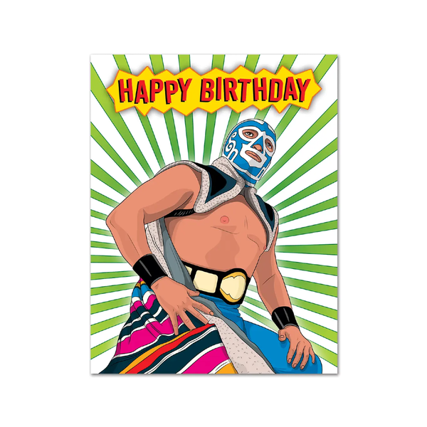 Lucha Libre Birthday Card The Found Cards - Birthday