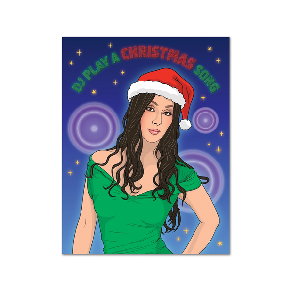 Cher Play A Christmas Song Christmas Card The Found Cards - Holiday - Christmas