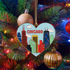 Chicago Skyline Heart Ornament The Found Holiday - Ornaments