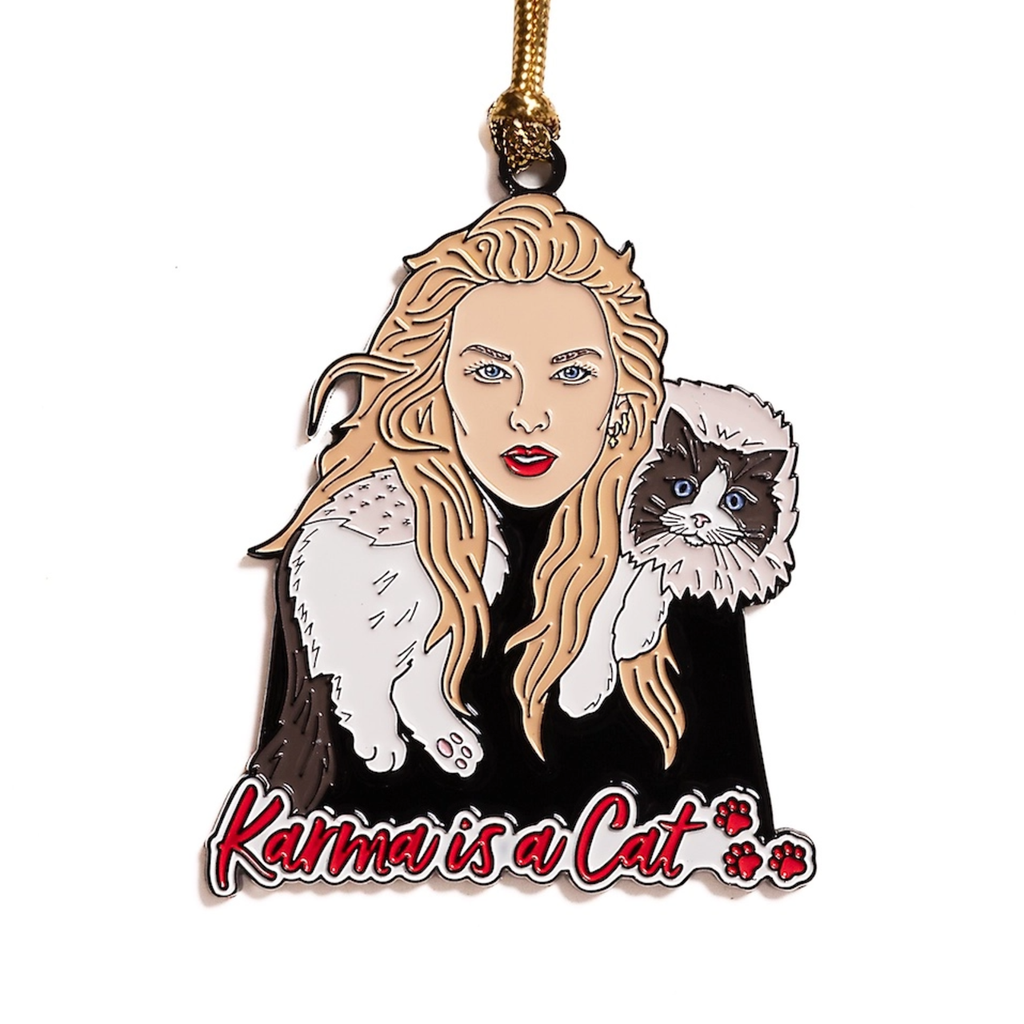 Karma Is A Cat Ornament The Found Holiday - Ornaments