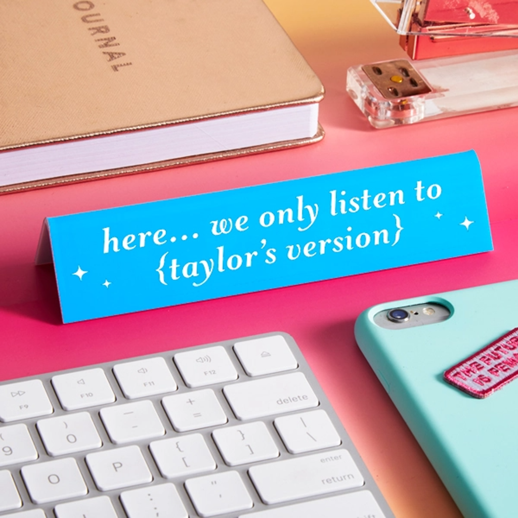 Taylor Here We Only List To TV Desk Sign The Found Home - Office & School Supplies - Desk Signs