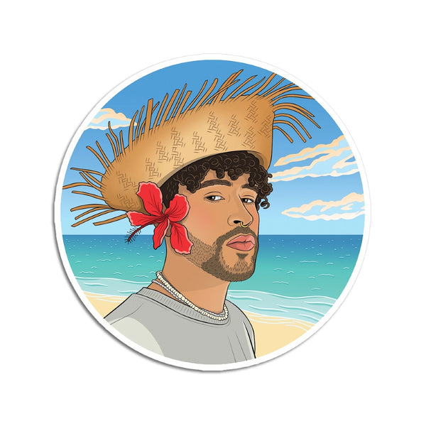 Beach Bad Bunny Sticker The Found Impulse - Decorative Stickers