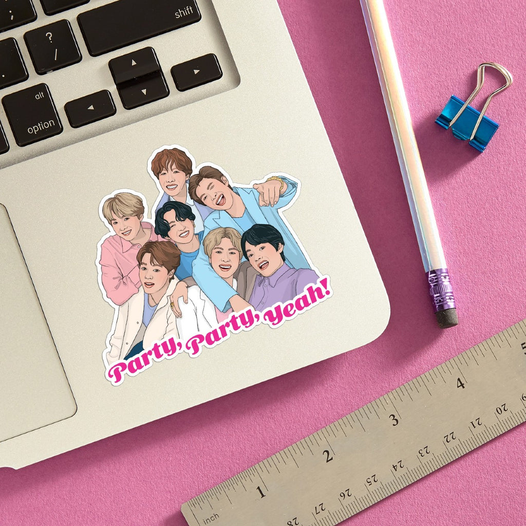 BTS Kpop Party Party Yeah Sticker The Found Impulse - Decorative Stickers