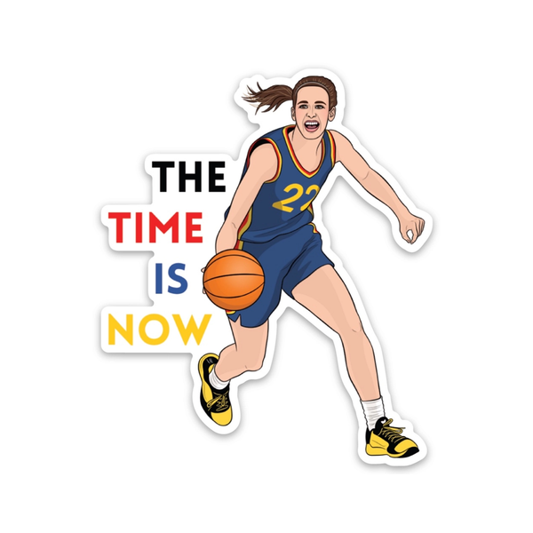 Caitlin Clark The Time Is Now Sticker The Found Impulse - Decorative Stickers