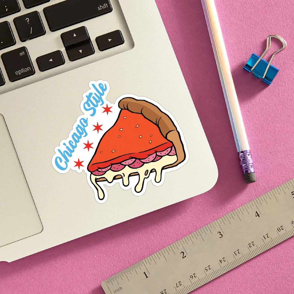 Chicago Style Pizza Sticker The Found Impulse - Decorative Stickers