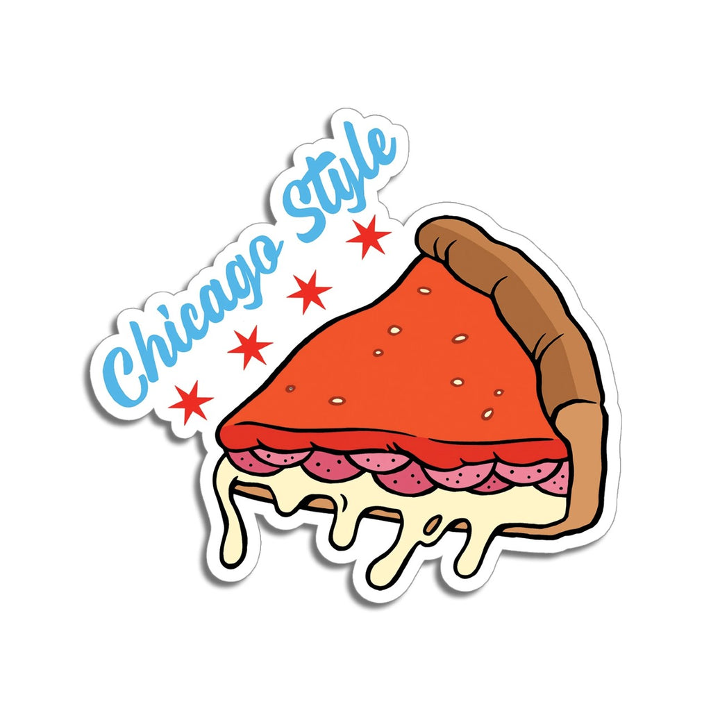 Chicago Style Pizza Sticker The Found Impulse - Decorative Stickers