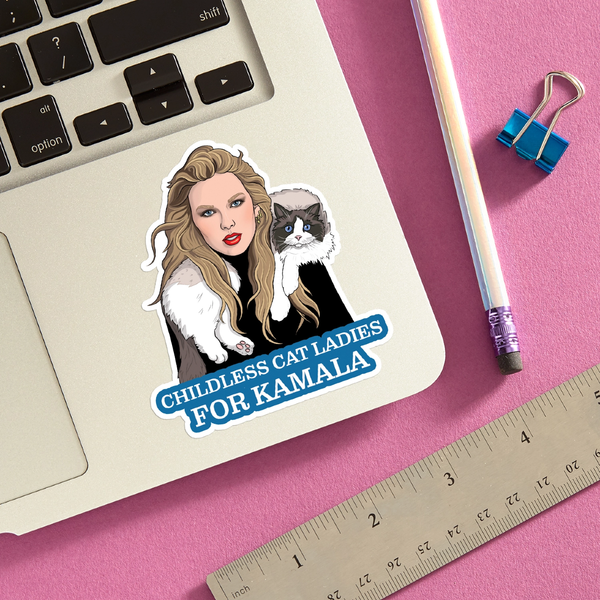 Childless Cat Ladies For Kamala Sticker The Found Impulse - Decorative Stickers