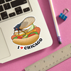 Cicago On Chicago Hot Dog Sticker The Found Impulse - Decorative Stickers