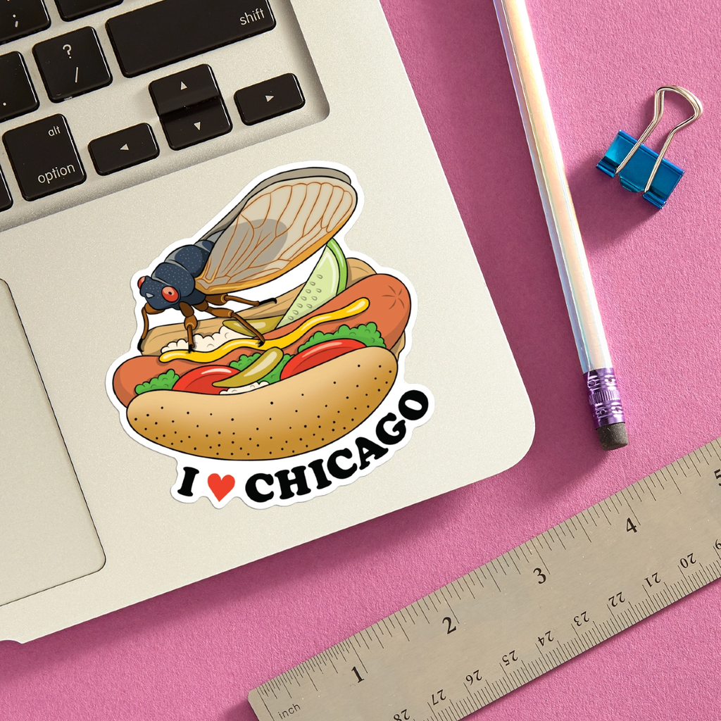Cicago On Chicago Hot Dog Sticker The Found Impulse - Decorative Stickers
