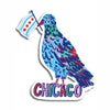 Pigeon With Chicago Flag Sicker The Found Impulse - Decorative Stickers