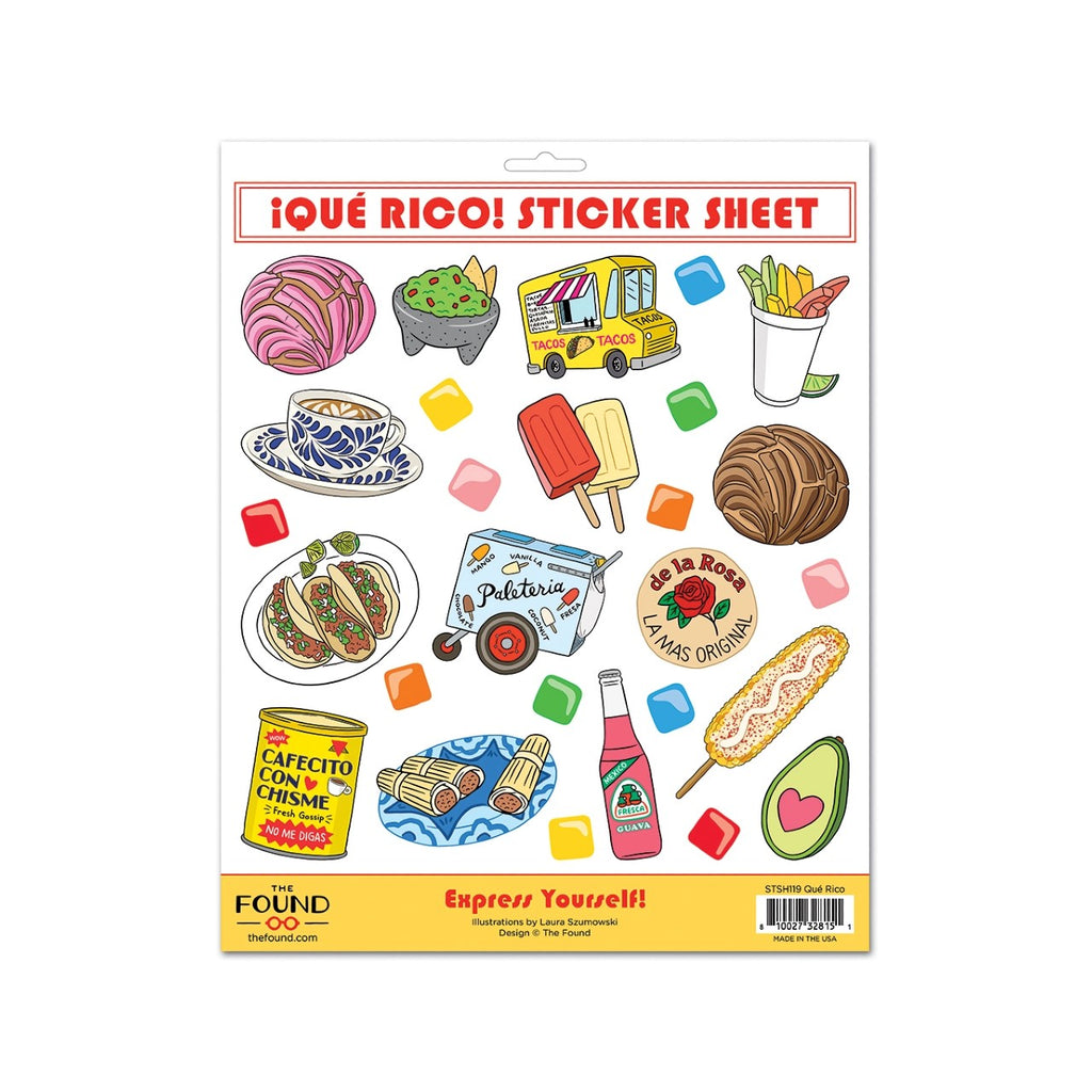 Que Rico Latin Foods Sticker Sheet The Found Impulse - Decorative Stickers