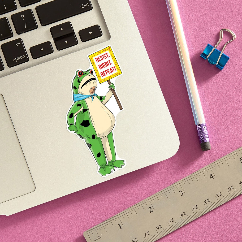 Resist Frog Sticker The Found Impulse - Decorative Stickers