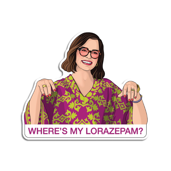 Where's My Lorazepam Victoria White Lotus Sticker The Found Impulse - Decorative Stickers