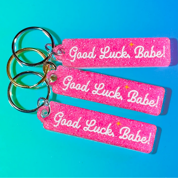 Chappell Good Luck Babe Pink Keychain The Hissin Kitten Apparel & Accessories - Keychains