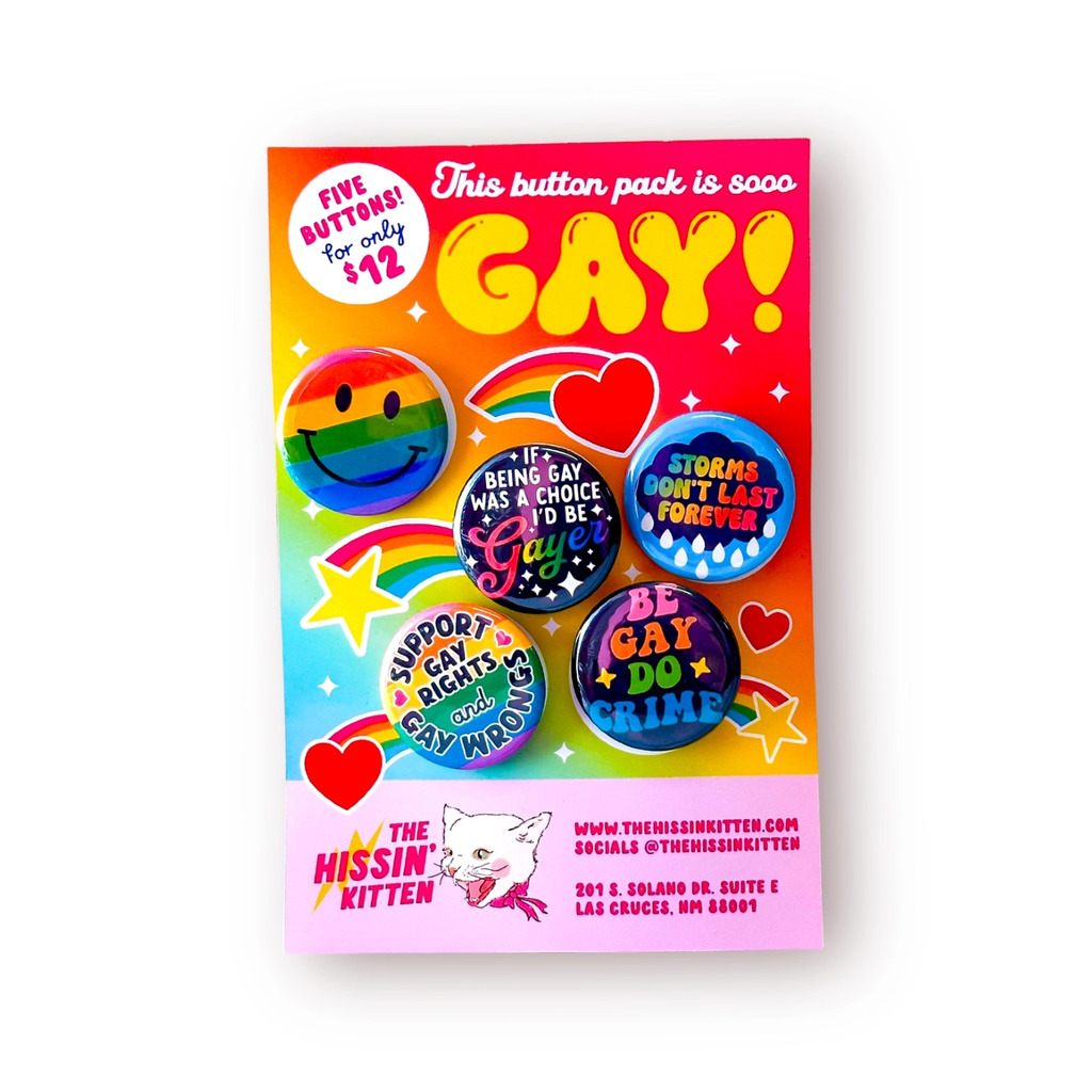 The Gayest Pin Pack The Hissin Kitten Jewelry - Pins