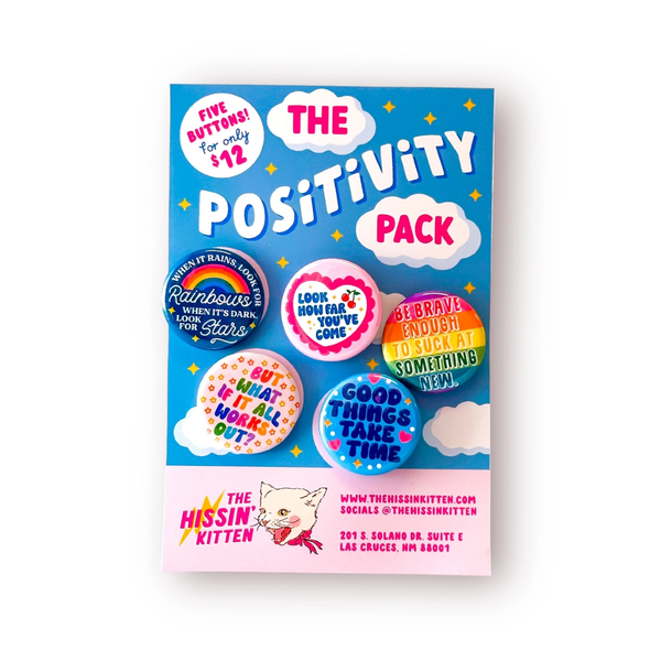 The Positivity Pin Pack The Hissin Kitten Jewelry - Pins