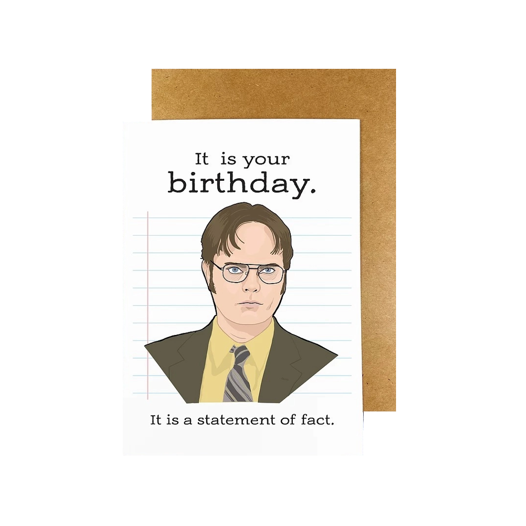Dwight Shrute The Office Birthday Card The Red Swan Shop Cards - Birthday