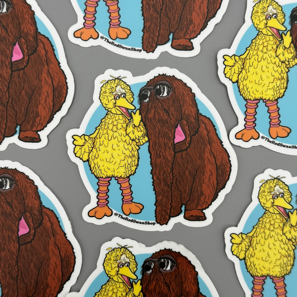 Big Bird And Snuffy Ride Of Die Sticker The Red Swan Shop Impulse - Decorative Stickers