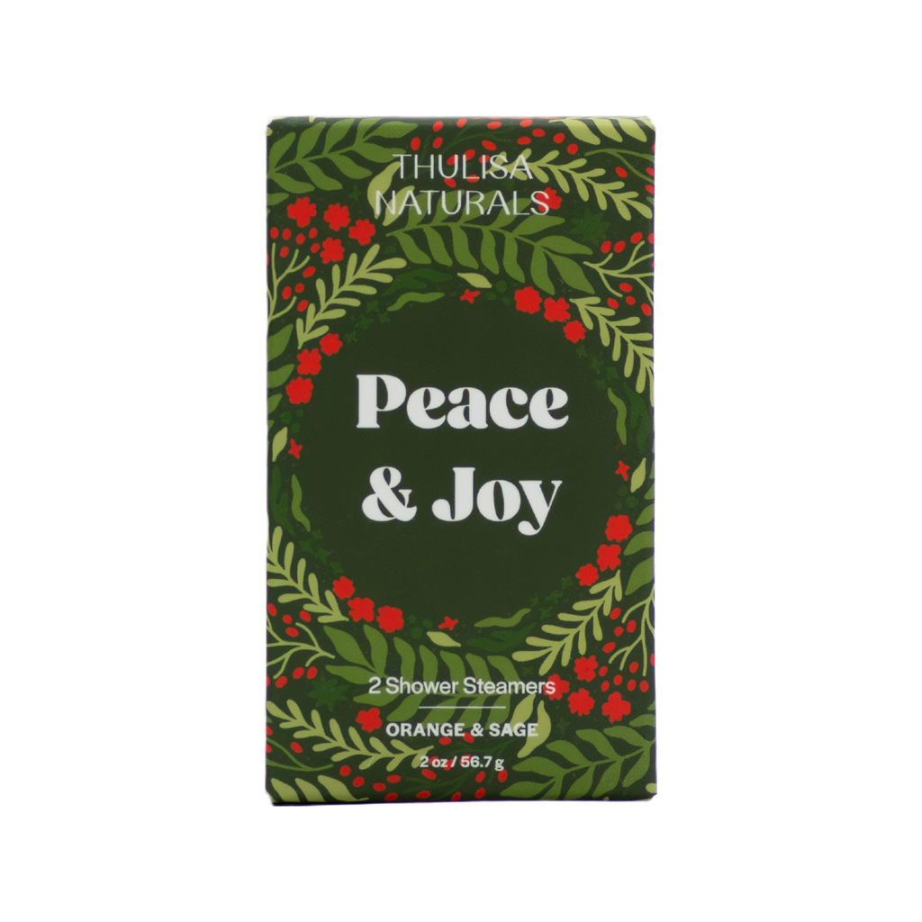 Peace And Joy Christmas Shower Steamer Set - Orange And Sage Thulisa Naturals Home - Bath & Body - Bath Fizzers & Salts