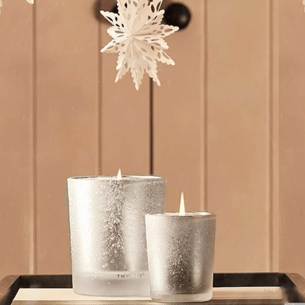 Frasier Fir Flocked Votive Candle Thymes Home - Candles