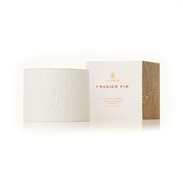 Frasier Fir Gilded Ceramic Poured Candle - Petite Thymes Home - Candles - Specialty