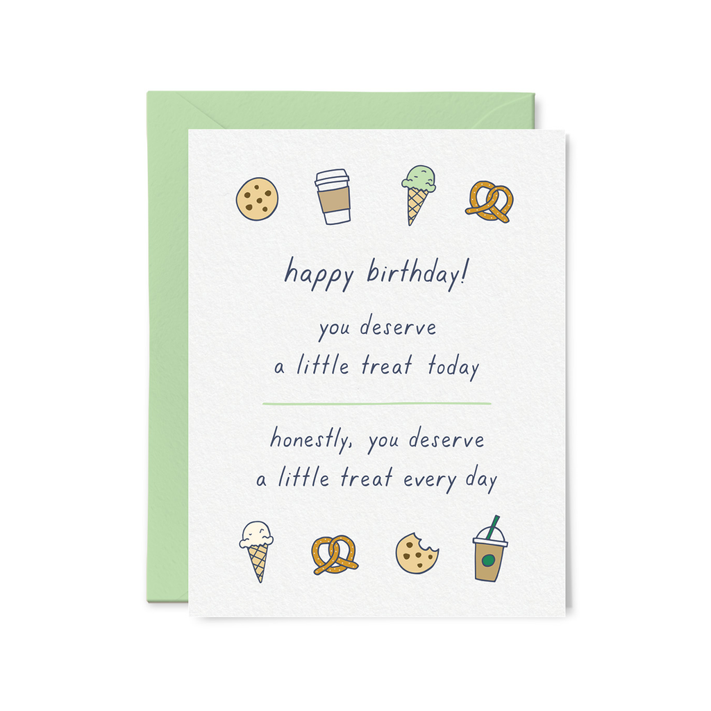 A Little Treat Birthday Card Tiny Hooray Cards - Birthday