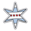 CHICAGO FLAG Chicago Star Flag Stickers Tiny Werewolves Impulse - Decorative Stickers