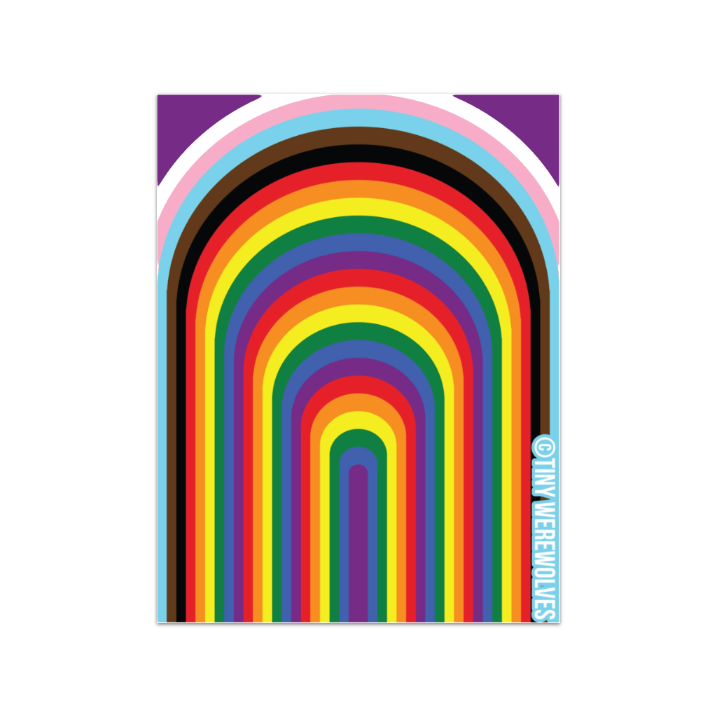 Progressive Pride Rainbow Sticker Tiny Werewolves Impulse - Decorative Stickers