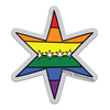 RAINBOW PRIDE FLAG Chicago Star Flag Stickers Tiny Werewolves Impulse - Decorative Stickers