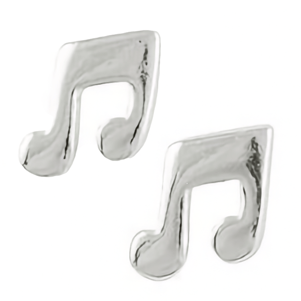 All That Jazz Music Notes Silver Stud Earrings Tomas Jewelry - Earrings