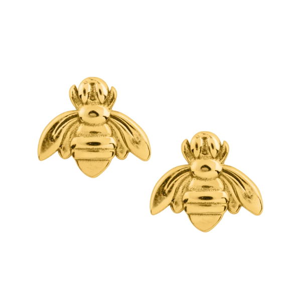Bee Stud Earrings - Gold Tomas Jewelry - Earrings