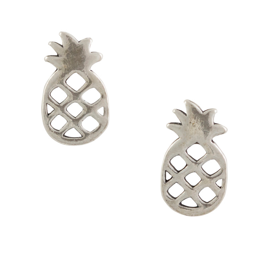 SS Pineapple Stud Earrings - Silver Tomas Jewelry - Earrings