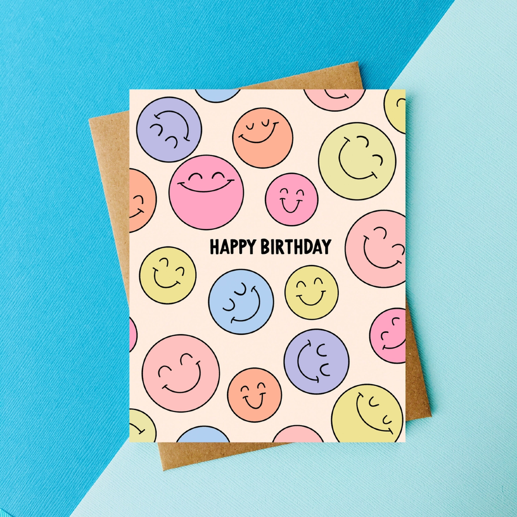 Retro Smiles Birthday Card Top Hat & Monocle Cards - Birthday