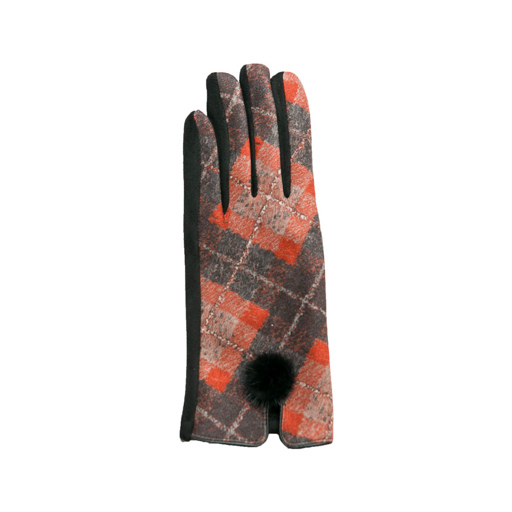 Orange Plaid Edith Gloves - Adult Top It Off Apparel & Accessories - Winter - Adult - Gloves & Mittens