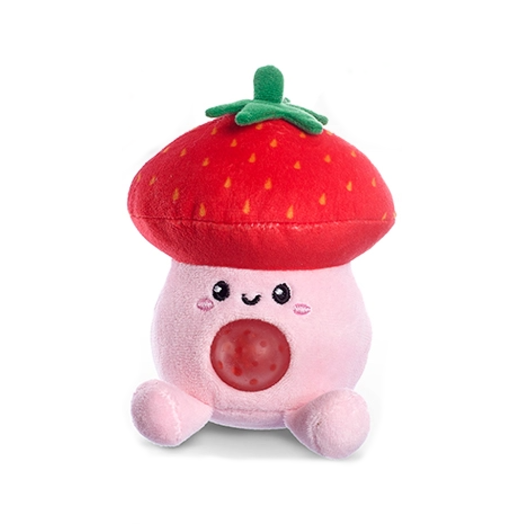 Strawberry Mushroom Fruit Mishap Beadie Squish Top Trenz Toys & Games - Stuffed Animals & Plush Toys