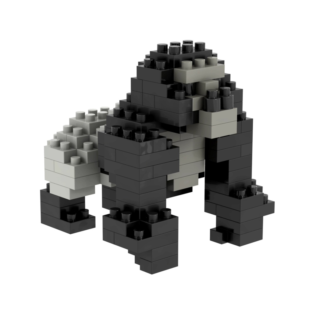 Brixies Small Zip Bag Silverback Gorilla Toysmith Toys & Games