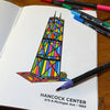 Chicago Architecture Coloring Book Transit Tees Books - Coloring