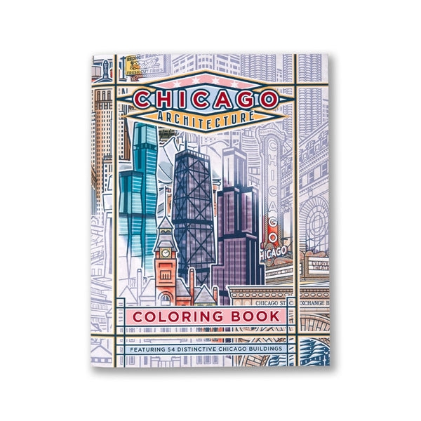 Chicago Architecture Coloring Book Transit Tees Books - Coloring