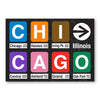 Chicago IL Station Signs Postcard Transit Tees Cards - Post Card