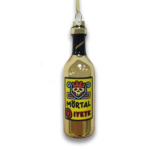 Mortal Bottle Blown Glass Ornament Transit Tees Holiday - Ornaments