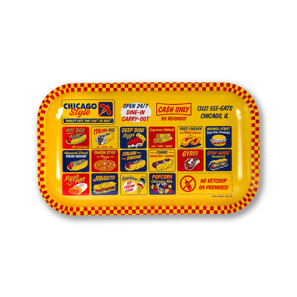 Chicago Eats Rolling Tray Transit Tees Home - Decorative Trays, Plates, & Bowls