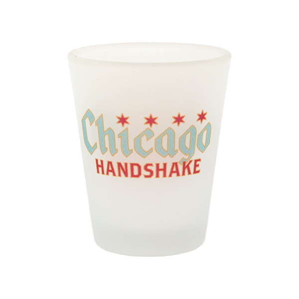 Chicago Handshake Shot Glass Transit Tees Home - Mugs & Glasses - Shot Glasses