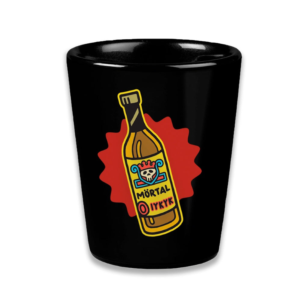 Mortal Shot Glass Transit Tees Home - Mugs & Glasses - Shot Glasses